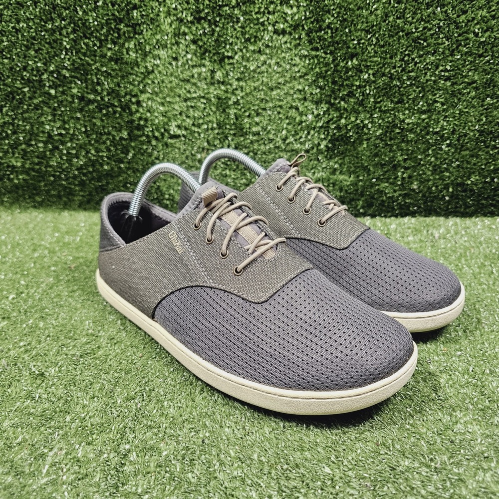 Olukai Nohea Moku Grey Mesh Drop Heel Slip On Casual Sneakers Mens Size 8.5
